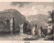 Hackert Georg Abraham Ruins of the Augustus Bridge at Narni. View 2  - Hermitage